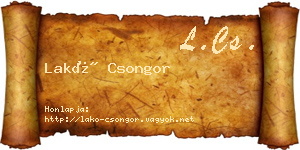 Lakó Csongor névjegykártya