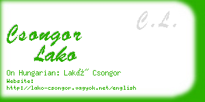 csongor lako business card