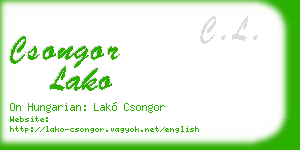 csongor lako business card
